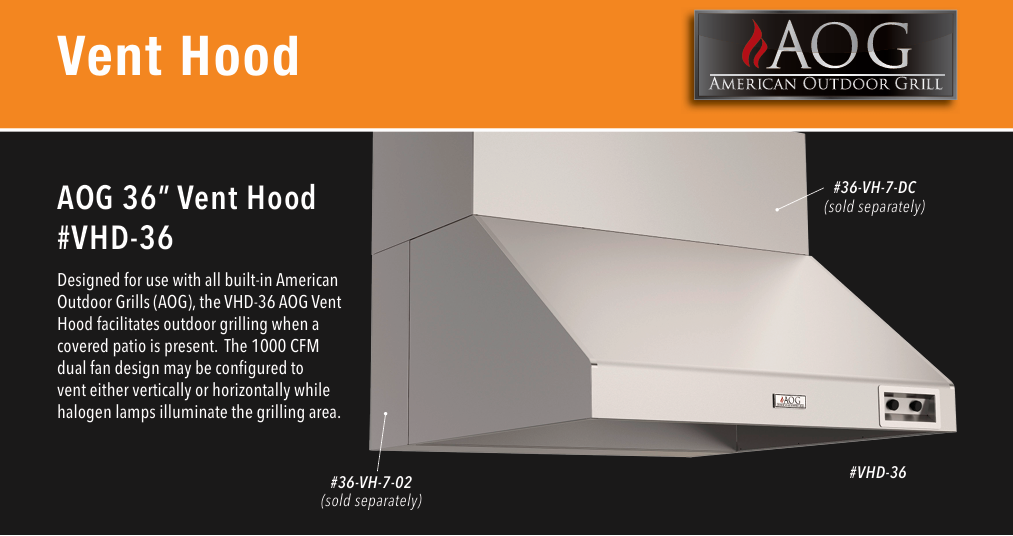 AOG 36” Vent Hood (1000 CFM)