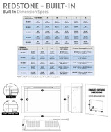 Redstone premium electric built-in fireplace spec sheet