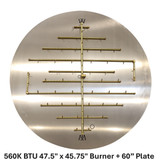 CROSSFIRE 2.0 Match Lit "Universal" Brass Burner w/ Round Plate