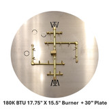 CROSSFIRE 2.0 Match Lit "Universal" Brass Burner w/ Round Plate