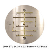 CROSSFIRE 2.0 Match Lit "Universal" Brass Burner w/ Round Plate