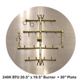 CROSSFIRE 2.0 Match Lit "Universal" Brass Burner w/ Round Plate