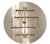 CROSSFIRE 2.0 Match Lit "Universal" Brass Burner w/ Round Plate