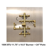 CROSSFIRE 2.0 Match Lit "Universal" Brass Burner w/ Square Plate