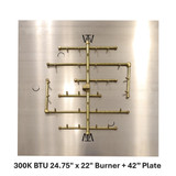 CROSSFIRE 2.0 Match Lit "Universal" Brass Burner w/ Square Plate