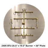CROSSFIRE 2.0 "Universal" Brass Burner w/ Round Plate and Electronic Ignition Option
