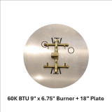 CROSSFIRE 2.0 "Universal" Brass Burner w/ Round Plate and Electronic Ignition Option