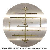 CROSSFIRE 2.0 "Universal" Brass Burner w/ Round Plate and Electronic Ignition Option