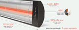 Infratech C-Series 48" Single Element 2600 Watt Heater (Marine Grade)