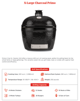 Primo Oval All-In-One X-Large Charcoal Ceramic Grill