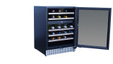 Summerset 24" 5.3c Deluxe Outdoor Dual Zone Wine Cooler open