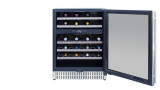 Summerset 24" 5.3c Deluxe Outdoor Dual Zone Wine Cooler open
