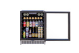 Summerset 24" 5.1c Outdoor Refrigerator w/ Glass Door open