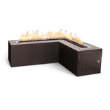 Whitney "L-Shape" Linear Fire Pit - Metal Powder Coat