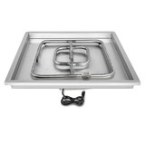 Square Raised Lip Drop In Pan & SS Square Burner