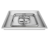 Square Raised Lip Drop In Pan & SS Square Burner