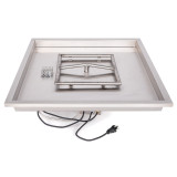 Square Raised Lip Drop In Pan & SS Square Burner