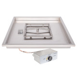 Square Raised Lip Drop In Pan & SS Square Burner