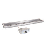 Rectangular Raised Lip Drop In Pan & SS Linear Burner