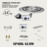 Complete Paver Kit - Round w/ Standard SS Burner - Spark Glow Ignition