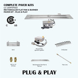Complete Paver Kit - Rectangular w/ Standard SS Burner - 110V Electronic Ignition