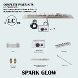 Complete Paver Kit - Rectangular w/ SS Bullet Burner - Spark Glow Ignition