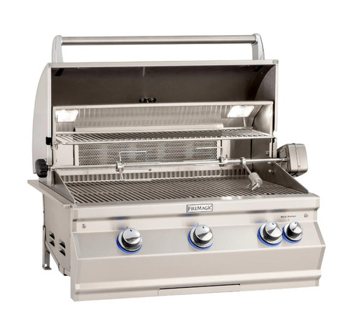 Fire Magic Aurora A790I 36-Inch Built-In Natural Gas Grill With Magic View Window, Rotisserie, And Analog Thermometer