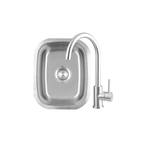 19" x 15" Undermount Sink w/ 360º Hot & Cold Faucet unassembled 19" x 15" Undermount Sink w/ 360º Hot & Cold Faucet unassembled