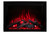 Redstone premium electric fireplace insert red flames