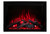 Redstone premium electric fireplace insert red flames