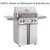 AOG L-Series Portable Cart Mount Gas Grill - 24"