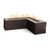 Whitney "L-Shape" Linear Fire Pit - Metal Powder Coat