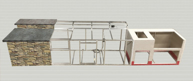 Bbq Structure Examples Custom RTF (Ready to Finish) BBQ Island Structure