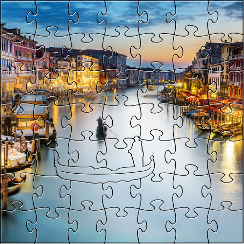 Grand Canal At Dusk Zen Puzzle