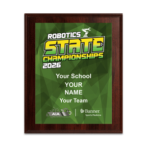 2026 AIA Robotics State Championships 8x10 Plaque