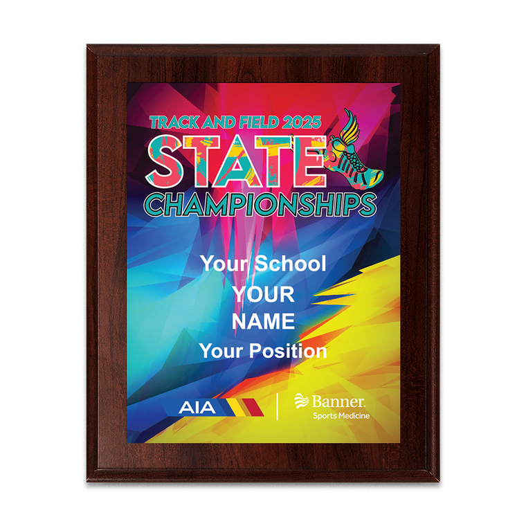 2025 AIA Track & Field State Championships 8x10 Plaque