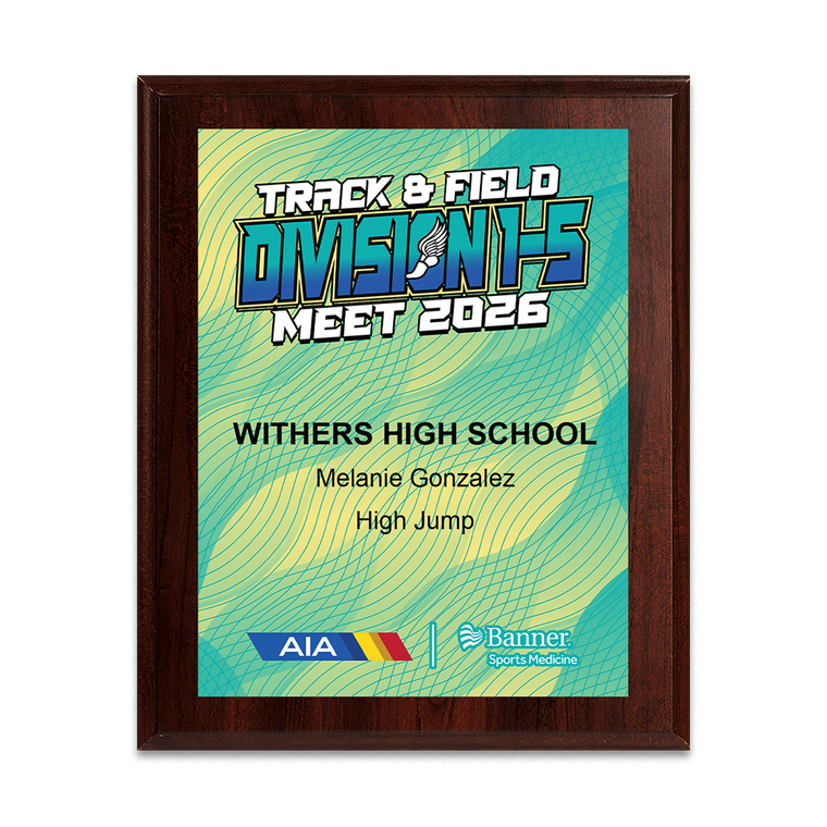 2026 AIA Track & Field Division Meet 8x10 Plaque