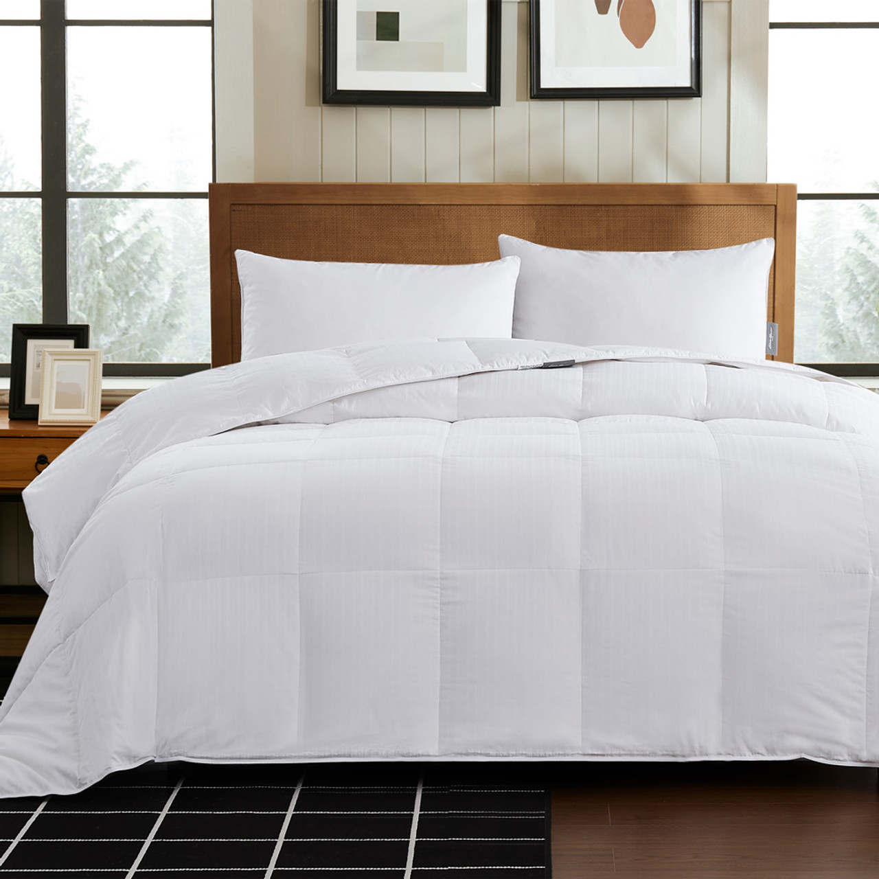 Lightweight RestAssured® White Goose Down Oversized Comforter by Eddie  Bauer® (Hypoallergenic)