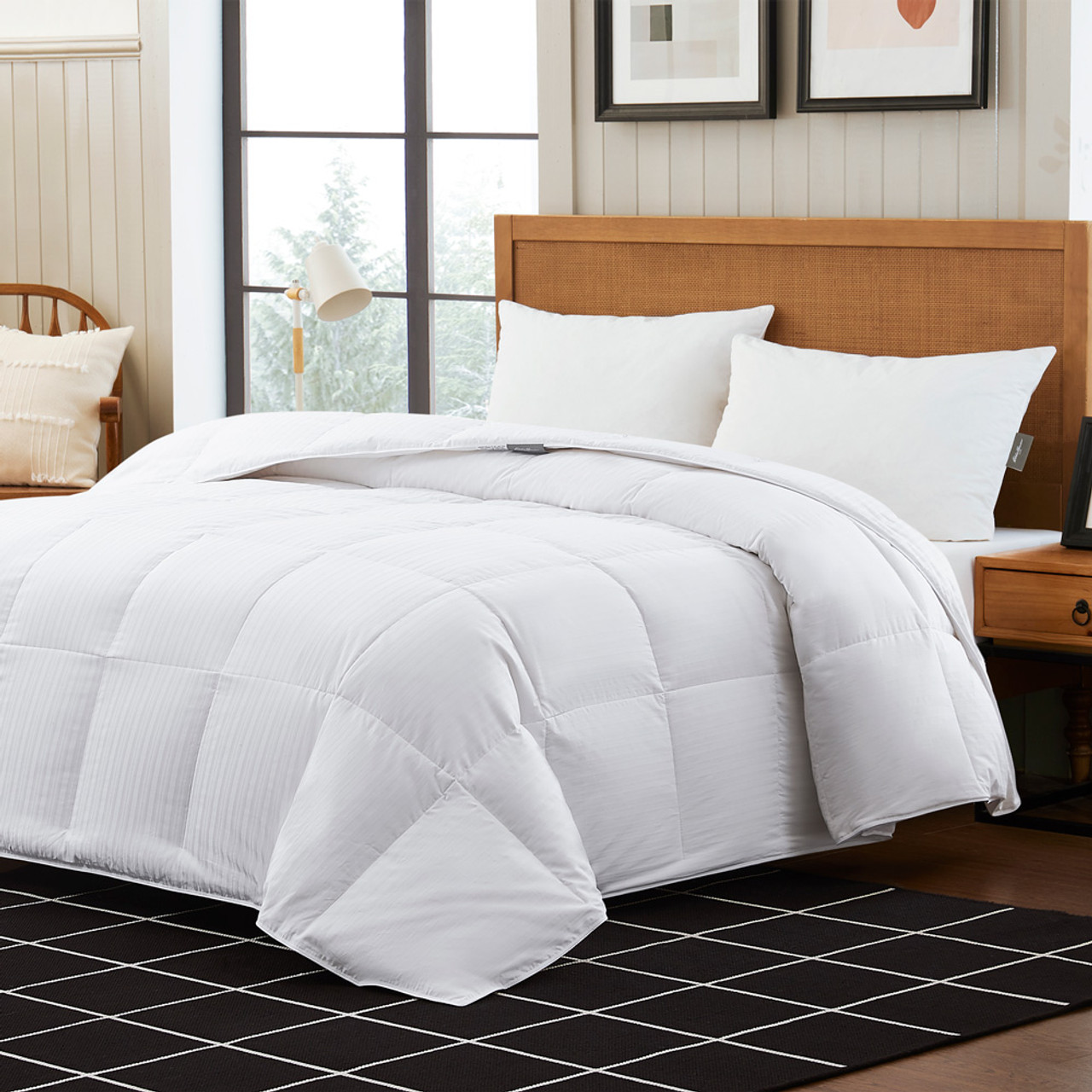 Lightweight RestAssured® White Goose Down Oversized Comforter by Eddie  Bauer® (Hypoallergenic)