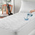 Extra Deep Thin Down Alternative Waterproof Dorm Mattress Pad by DOWNLITE® (Hypoallergenic) Pouring Water on Pad Demonstration
