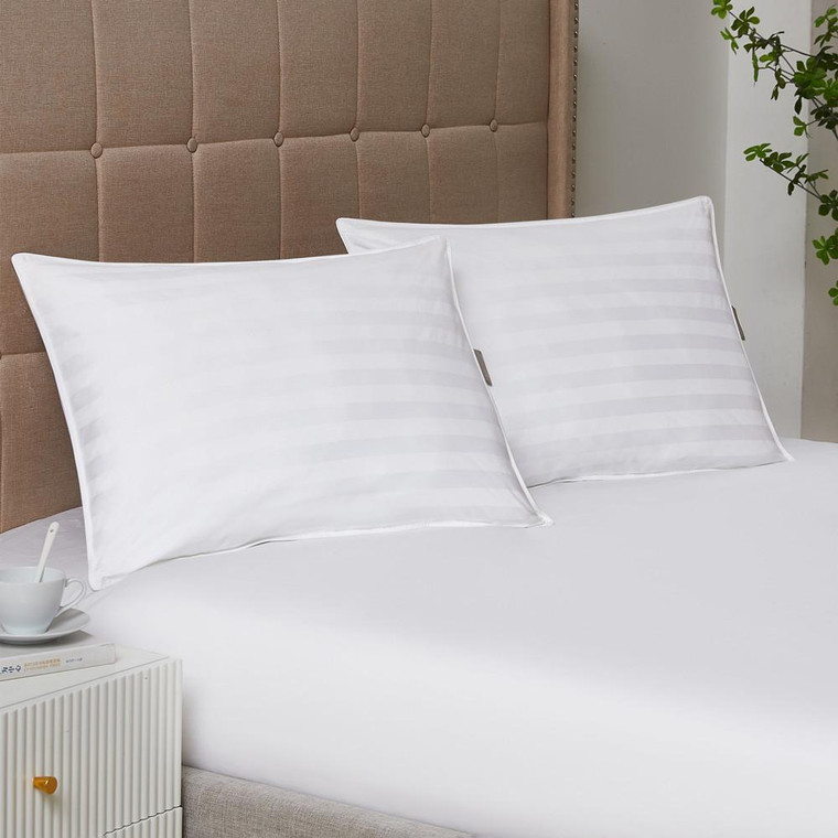 DOWNLITE® Down Extra Thin, Flat & Soft Pillow for Stomach Sleepers by DOWNLITE® (Hypoallergenic) 