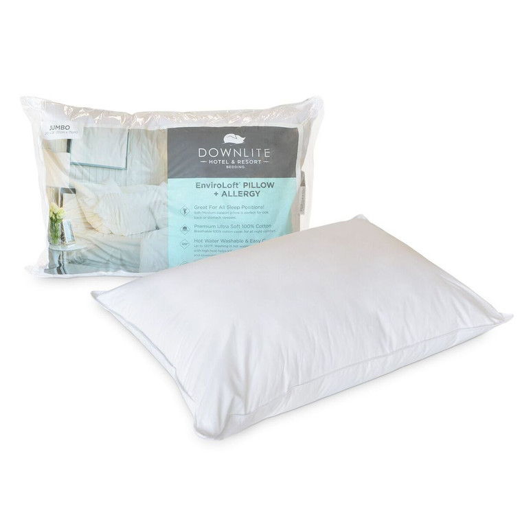 EnviroLoft® Down Alternative Hotel Pillow Medium Back & Side Sleeper