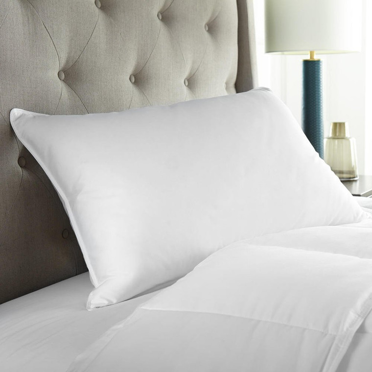 10/90 White Goose Down Medium Hotel Chamber Pillow for Side Sleepers – Assembled in the USA by DOWNLITE®  (RDS + Hypoallergenic)