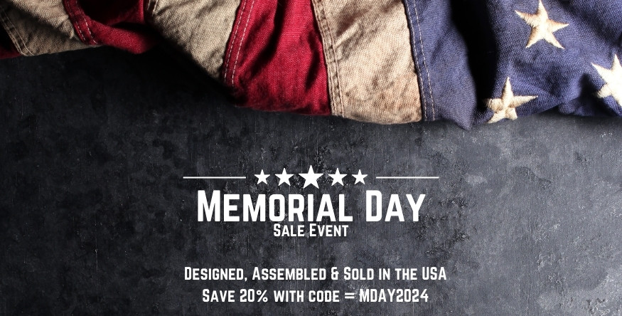 20% off our assembled in the USA bedding - now 20% off with code = MDAY2024 on new orders only through Memorial Day.