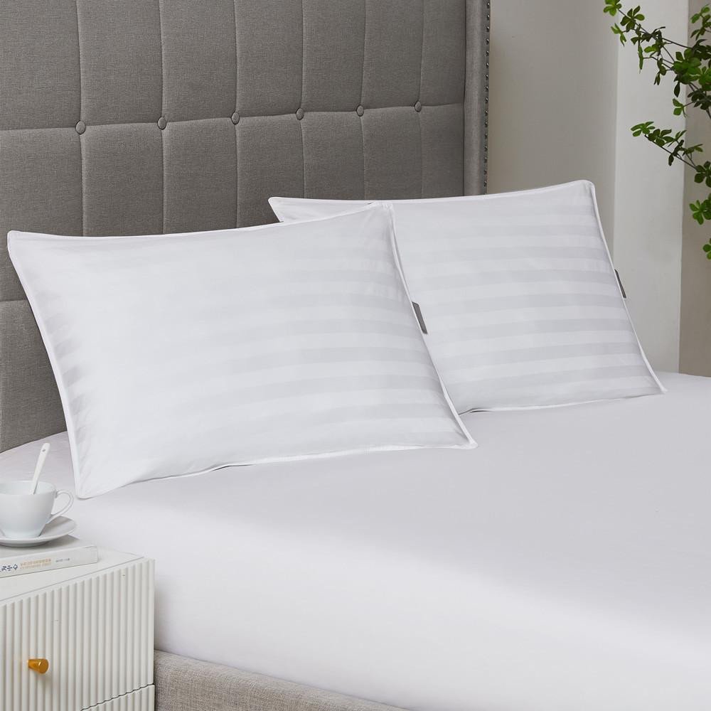 Down Alternative Extra Thin, Flat & Soft Pillow for Stomach Sleepers – Assembled in the USA by DOWNLITE® (Hypoallergenic)