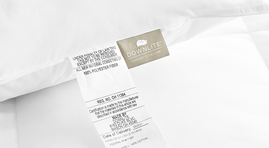 Polyester Fill in Bedding: What the Law Label Means for You | DOWNLITE Bedding
