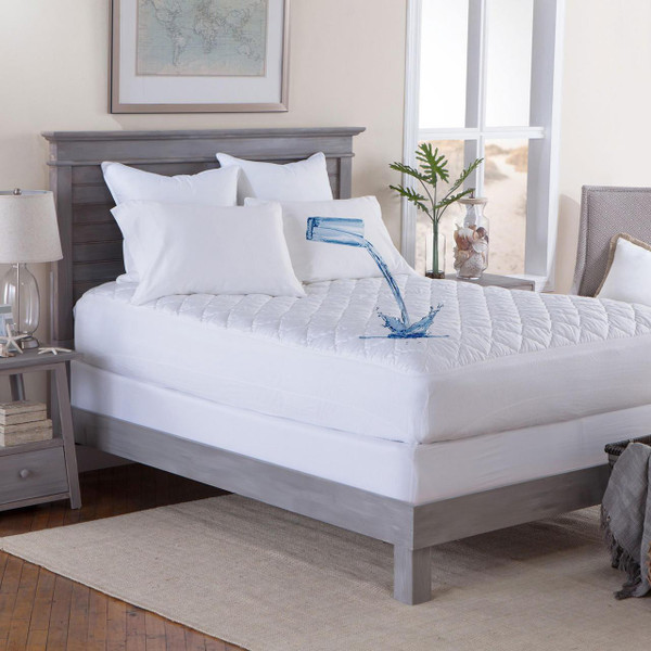 DOWNLITE® Triple Protection Plush Down Alternative 400 Thread Count Waterproof Mattress Pad by DOWNLITE® (Hypoallergenic)