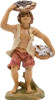 5.5" Village Boy with Fish and Clams in Baskets | Christmas Nativity | 