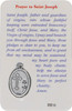 Laminated Prayer Card – Saint Joseph with Silver-Tone Medal | Catholic Devotional Gift
