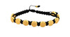 Black Woven Adjustable Bracelet with Round Gold-Tone Saint Benedict Medal – Catholic Protection Bracelet – Christian Jewelry for Men, Women & Teens